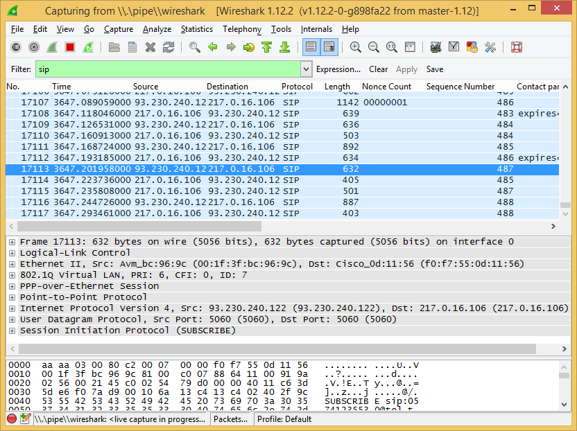 wireshark capture packets from router